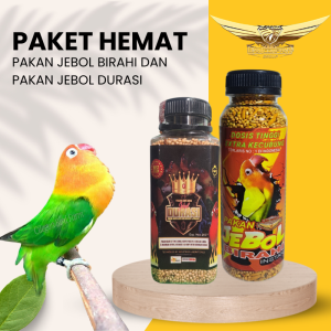 [Paket Hemat] Pakan Jebol Birahi dan Pakan Jebol Durasi Makanan Burung Lovebird menjadikan Fighter