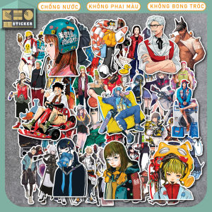 Combo 50 Sticker Cool Anime 2 chống nước sticker dán laptop điện thoại đàn guitar mũ bảo hiểm vali.