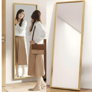 Gương soi toàn thân khung viền gỗ tự nhiên kiểu dáng vuông góc sang trọng hiện đại  KT:40x120cm 45x145cm 50x140cm - Vương Mộc