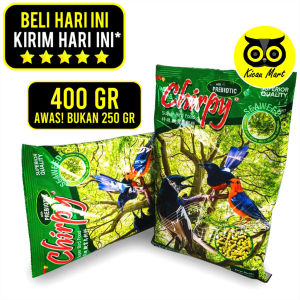 KICAU MART Chirpy Seaweed 400gr Chirpi Cirpi Hijau Rumput Laut Mini Pellet Pur Voer Pakan Makanan Burung Murai Pleci Cucak Ciblek Branjangan