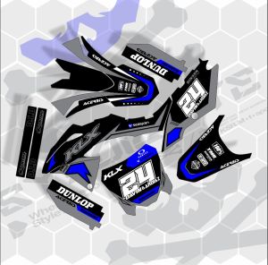 Decal/Stiker klx bf- crf150L-WR155/Gordon/ DTracker full body(Bisa ganti warna+nama+no)