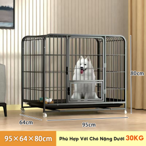 Lồng Chó Pet Dog House Lồng Mèo Dày Chống Gỉ Bền Với Phòng Tắm Riêng Lồng Chó Trắng Có Thể Được Sử Dụng Trong Nhà Và Ngoài Trời