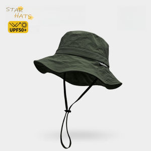 Summer waterproof quick drying fisherman hat mens and womens outdoor fishing and camping big brimmed mountaineering hat UV resistant sun protection hat