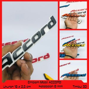 EMBLEM MOBIL ACCORD EKSTERIOR MOBIL HONDA VARIASI TIMBUL 3D BAHAN FIBERGLASS