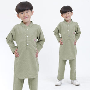 Madina Adam - Baju Setelan Koko Anak Laki Laki 1-12 Tahun Lengan Panjang