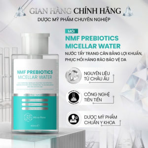 Nước Tẩy Trang Md Care Nmf Prebiotics Micellar Water Cân Bằng Lợi Khuẩn Phục Hồi Hàng Rào Bảo Vệ Da 400ml - Giúp da giảm cảm giác bí nặng da sau một ngày dài. Làm sạch dịu nhẹ hạn chế cảm giác khô căng sau khi tẩy trang. Hỗ trợ giảm cảm giác châm chíc