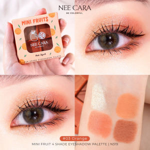Bảng Phấn Mắt Nee Cara Mini Fruit N319 Gồm 4 Ô Màu Lì Và Ánh Nhũ ( Mã 42)
