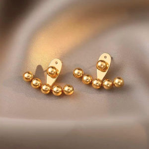 OYJR ต่างหูแฟชั่น ผญ สแตนเลส 18k กันแพ้ ทนนานไม่ลอกดำ