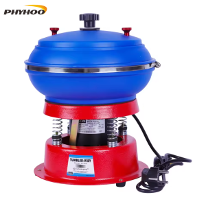 PHYHOO 10 Inch Vibratory Jewelry Tumbler Polisher 3kg Capacity Vibration Grinding Machine for Metal Jade & Agate