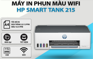 Máy in phun màu HP Smart Tank 215 (3D4L4A) In WIFI trực tiếp từ điện thoại - Hàng HP Việt Nam