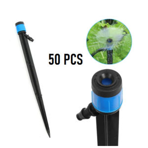 [50 PCS] 360 Degree Adjustable sprayer Irrigation Drippers Garden Inserting Ground Watering Sprinklers
