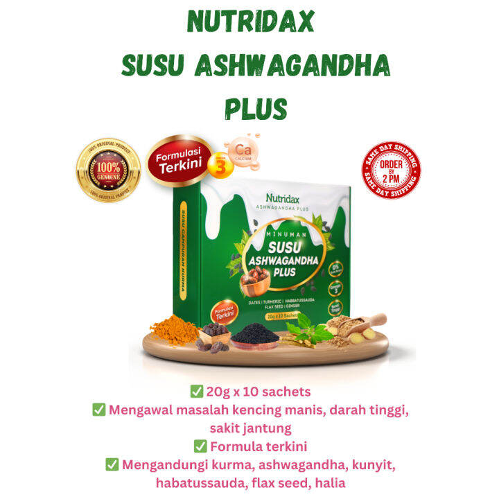 Susu Ashwagandha Plus Nutridax PEK BARU (Solusi kencing manis, darah ...