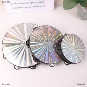 [COD] Bsuimki กลองมือขนาด6 8 10นิ้วทำจากไม้พร้อมด้วยเครื่องดนตรีกริ๊งสองแถวสำหรับการศึกษา