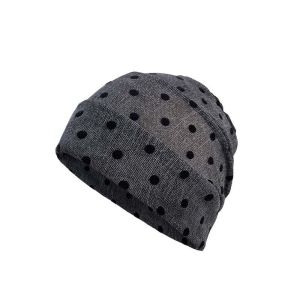 GENENIC Elastic Polka Dot Beanie Retro Soft Windproof Head Wrap Elegant Turban Cap Patterned Slouchy Skull Cap Outdoor Commuting