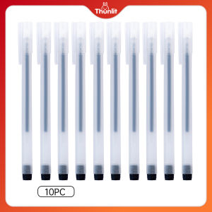 Thunlit Black Gel Pen Wholesale 10PCs Classic Sign Pens Ballpen with 0.5mm Refills