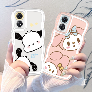 (Lokal Ready) Xinyu Casing hp OPPO Reno 8T 4G Reno 6 5G Reno 5 Reno 5F Reno 4F Pacha Dog dan Merlot Wave Shape Shocproof Transparent TPU Soft Case