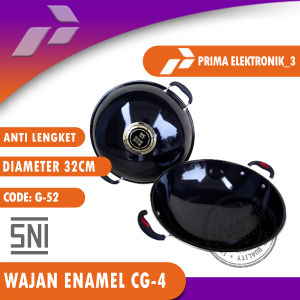 WAJAN ENAMEL 2 KUPING MARBLE TEFLON 34CM PENGGORENGAN ANTI LENGKET PE 3