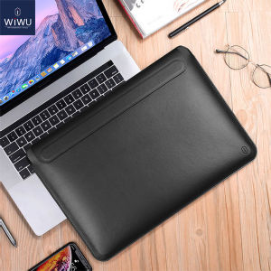 WIWU Laptop Sleeve for Macbook Air 13.6 M1 M2 M3 M4/2022-2026 Macbook Pro 14.2 inch Case  with Stand 15.3 Inch PU Leather Waterproof Case Sleeve