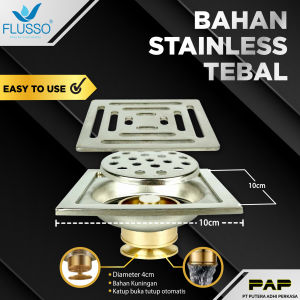 Floor Drain Saringan Got Kamar Mandi Stainless 4 inch / Afur Lantai Kamar Mandi Stainless Flusso 618