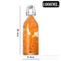 Chai thủy tinh Giara tròn bầu nắp gài 500ml 1000ml. 
