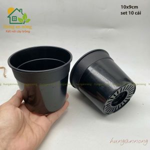 TKT10VN - Set 10 Chậu nhựa PVC cứng cáp – hàng Việt Nam chất lượng cao szie 10x9cm