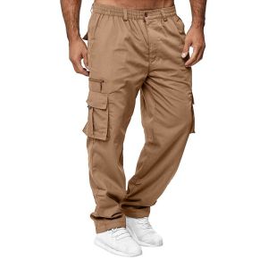 Men’s Cargo Pants Durable Work Trousers with 6 Pockets Comfortable Fit for Casual Wear Outdoor Hiking AndJogging