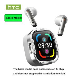 HTC NE70 AI Translator Earbud Pro TWS Screen Wireless Bluetooth Headphones TWS in-Ear Hifi 60H Long Battery Life with Microphone