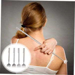3PCS Adjustable 51cm Metal Back Scratcher Extending Back Scratcher Scratcher Tool with Pocket Clip Telescopic Scratcher Relaxation Anti-Itch Claw