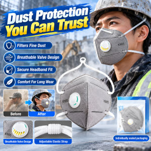 Head Mounted Dust Mask Adjustable Breathable Reusable Dustproof Respirator Mask Lightweight Comfortable Outdoor Work Mask