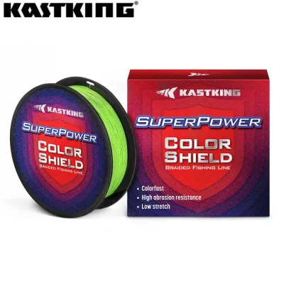KastKing Superpower ColorShield Braided Fishing Line - Colorfast Braided Line 100% Solution Dyed UHMWPE Fiber Smooth Strong Near Zero Stretch High Abrasion Resistance