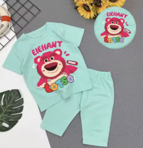 Bộ bé gái hình gấu lotso eieh cho bé gái siêu xinh cho bé 6-24kg.BGL46.