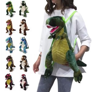 MMLUCK Sáng tạo Ba lô khủng long hoạt hình Mô phỏng khủng long 3D Túi hình khủng long Ba lô lông thú Dây đeo có thể điều chỉnh Ba lô khủng long dễ thương Đồ chơi giáo dục