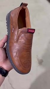 MenS Leather Shoes 2025 Spring/Summer New Fashionable Textured Stitched Loafers Non-Slip Business Soft Sole Driving Shoes For Men
