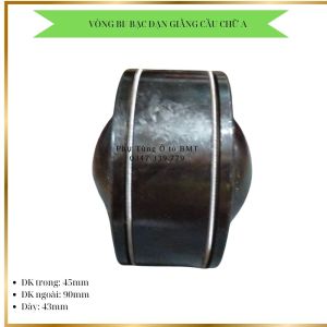 Vòng bi mắt trâu (bạc đạn cầu xuyên tâm) trục ba lăng xê mã GE45XS/JK d45xd90x43 lỗ bắt M20