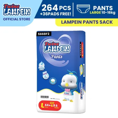 (Online Laz Exclusive) Twins Lampein Pants Large 264pcs +36pads free