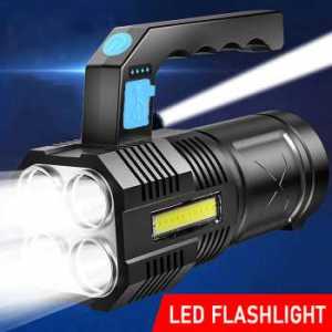 TaffLED Senter LED Darurat Flashlight Rechargeable LED+COB 1200mAh Cas Listrik