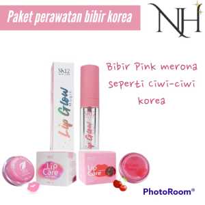 Bibir merah tahan lama 1 set - paket perawatan bibir lip care & lip glow sr12