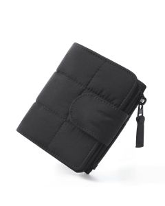 BAGSMART Womens Wallets Puffy RFID Blocking Bifold Card Holder WalletCoin Purse with Clear ID Window for Women