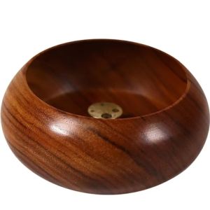 NOBLELUX Wooden Mini Incense Holder Bowl Type 4 Holes Incense Burner Stick Holder Durable Rosewood Bowl Shape Censer Home Decoration