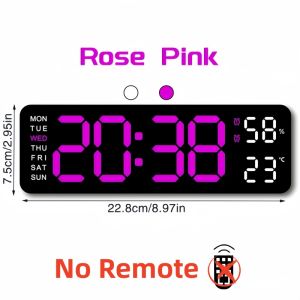 【Wireless Remote Control】6650 Digital Wall Clocks LED Square Digital Alarm Clock with Timer and Countdown Remote Control