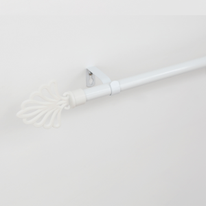 MILVIDAS Adjustable and Extendable Thickened Roman Curtain Rod Black and White Curtain Brackets Curtain Rod with Accessories Included