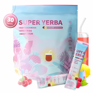 Happiness - ZOONE Super Yerba | YerbaMate Instant Tea Powder | RASPBERRY LEMONADE Flavor | 30 Servings