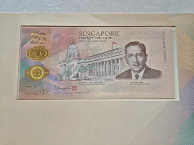 ***$34 per piece*** Singapore $20 Bicentennial Uncirculated Note (With Folder)