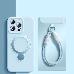 เคสซิลิโคนกันกระแทกเหลวสําหรับโทรศัพท์มือถือ แอปเปิลแม็กซ์ ที่วางแม่เหล็กซิลิโคนเหลวเคสโทรศัพท์มือถือจุดศูนย์กลาง