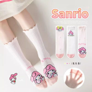 Sanrio Print Stockings My Melody Cute Japanese Style Pure Cotton Socks for Girls Knee Sock Kawaii Girl Gift