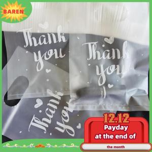 BAREN 100pcs Mini Cảm ơn bạn nhựa túi Quà tặng đám cưới kẹo Túi mua sắm tàu sân bay Túi