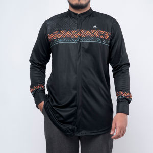 KHOIRUMMAH Kemeja Koko Full Print Jersey - Kemko Lengan Panjang - Dzikr