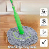 Hands-Free Self-Wringing Mop – Spin & Twist Microfiber Mop for Quick Floor Cleaning