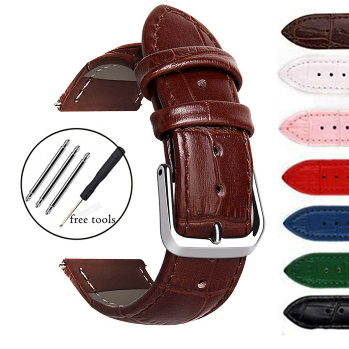 hot sell Genuine Vintage Leather Watch Strap Bracelet 14mm 16mm 18mm ...