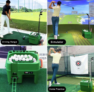 Automatic Golf Ball Dispenser │Electric Golf Ball Tee Up Machine│ With 6 Stick Holders │Height Adjustable Hold 40 Golf Balls for Indoor or Outdoor Training │Mesin Dispenser Bola Golf Otomatis